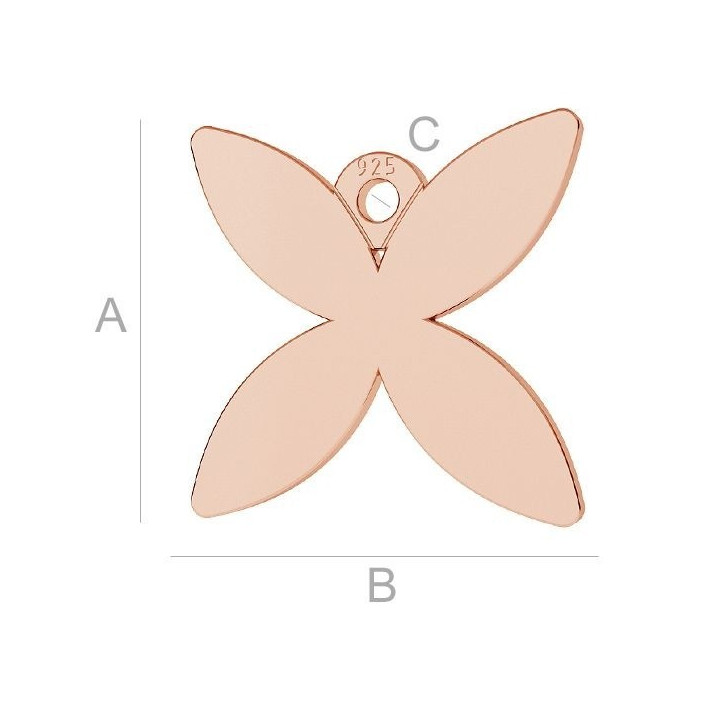G0566-Charm Fluture Argint 925 11.60MM-1buc