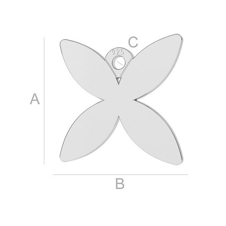 G0566-Charm Fluture Argint 925 11.60MM-1buc
