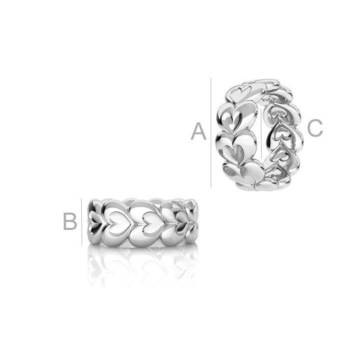 G0934-Distantier inimioare argint 925 8.50mm-1buc