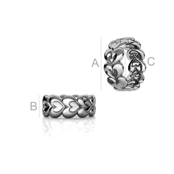 G0934-Distantier inimioare argint 925 8.50mm-1buc
