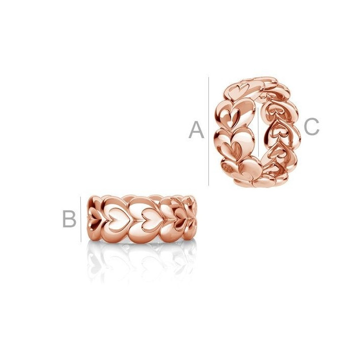G0934-Distantier inimioare argint 925 8.50mm-1buc