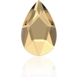 P3561-SWAROVSKI ELEMENTS 2303 Crystal Golden Shadow M-foiled Hotfix 14x9mm-1buc - bijuterii personalizate din argint | simoshop