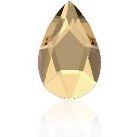 P3561-SWAROVSKI ELEMENTS 2303 Crystal Golden Shadow M-foiled Hotfix 14x9mm-1buc - bijuterii personalizate din argint | simoshop