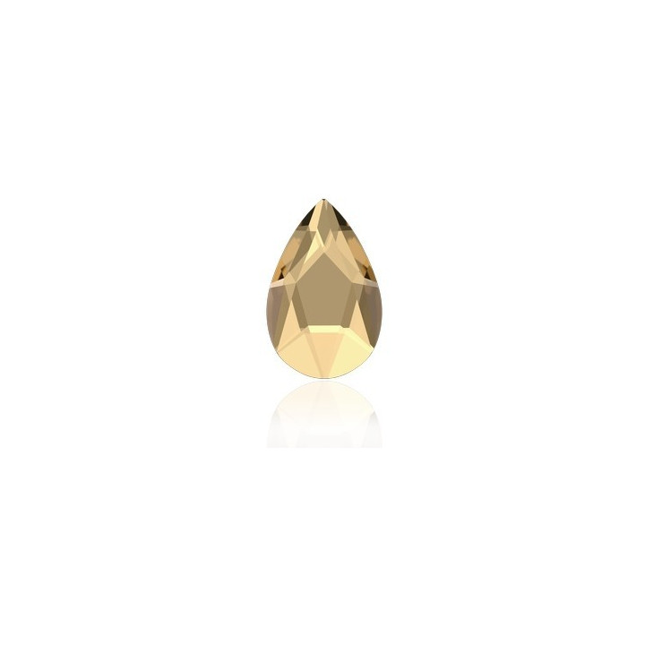 P3561-SWAROVSKI ELEMENTS 2303 Crystal Golden Shadow M-foiled Hotfix 14x9mm-1buc - bijuterii personalizate din argint | simoshop