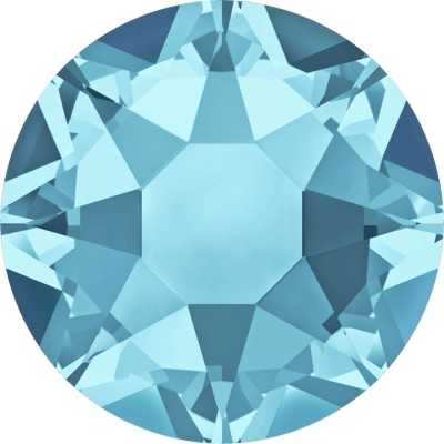 0223-SWAROVSKI ELEMENTS 2078 Aquamarine Silver-Foiled Hotfix SS16-1buc - bijuterii personalizate din argint | simoshop
