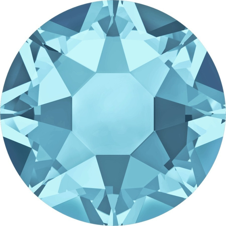 0282-SWAROVSKI ELEMENTS 2078 Aquamarine Silver-Foiled Hotfix SS16-1buc - bijuterii personalizate din argint | simoshop