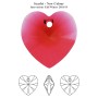 P3594-Swarovski Elements 6228 Crystal Scarlet 10mm-1buc - bijuterii personalizate din argint | simoshop