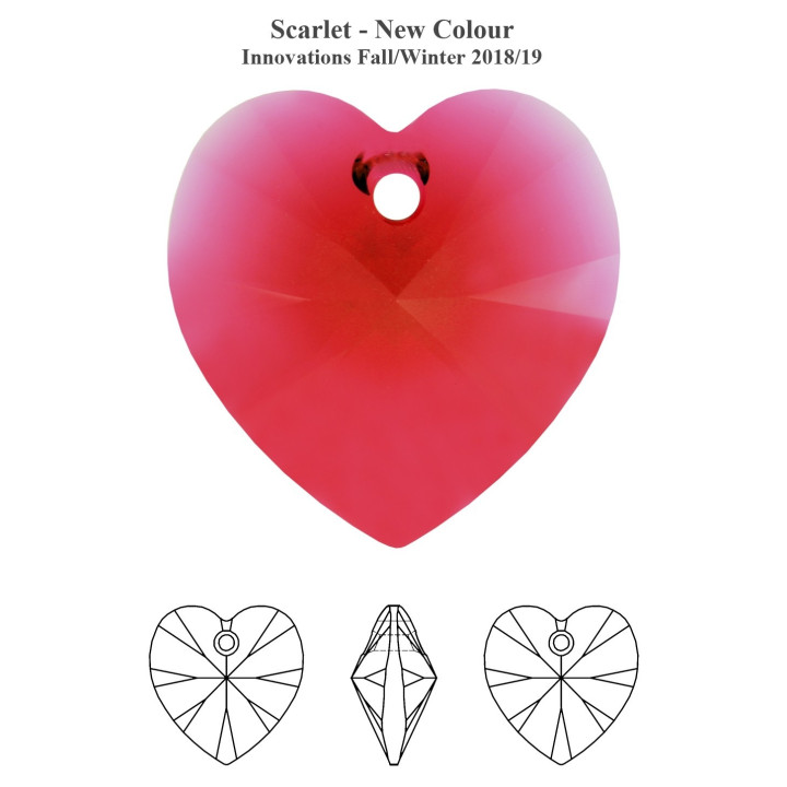 P3595-Swarovski Elements 6228 Crystal Scarlet 14mm-1buc - bijuterii personalizate din argint | simoshop