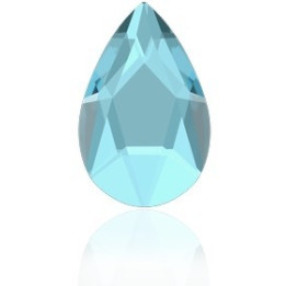 P3601-SWAROVSKI ELEMENTS 2303 Aquamarine M-foiled Hotfix 14x9mm-1buc