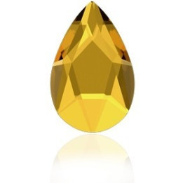 P3609-SWAROVSKI ELEMENTS 2303 Sunflower M-foiled Hotfix 14x9mm-1buc