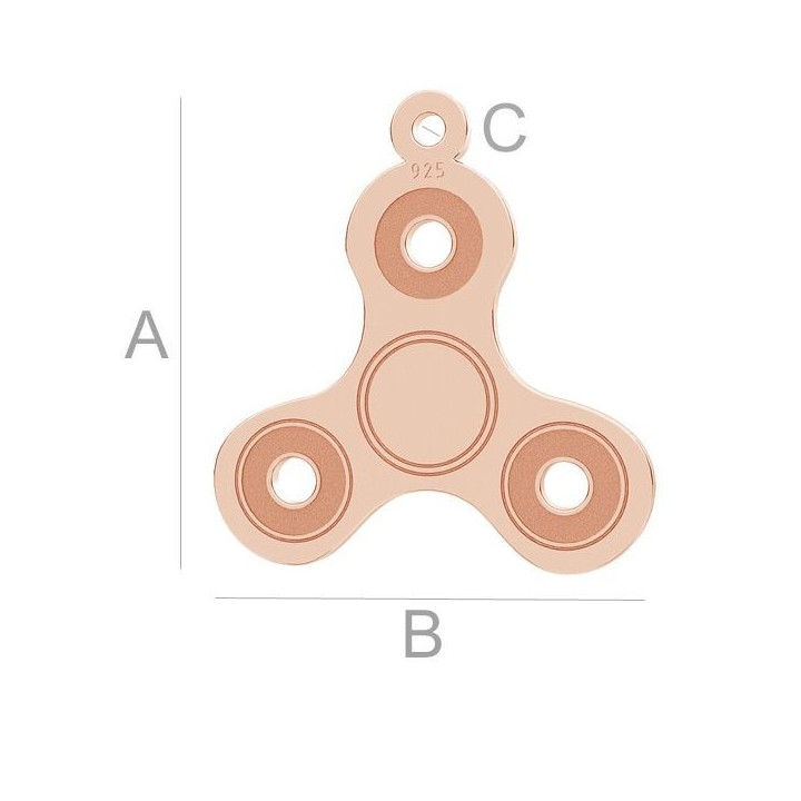G0667-Charm Spinner argint 925 17.40MM-1buc