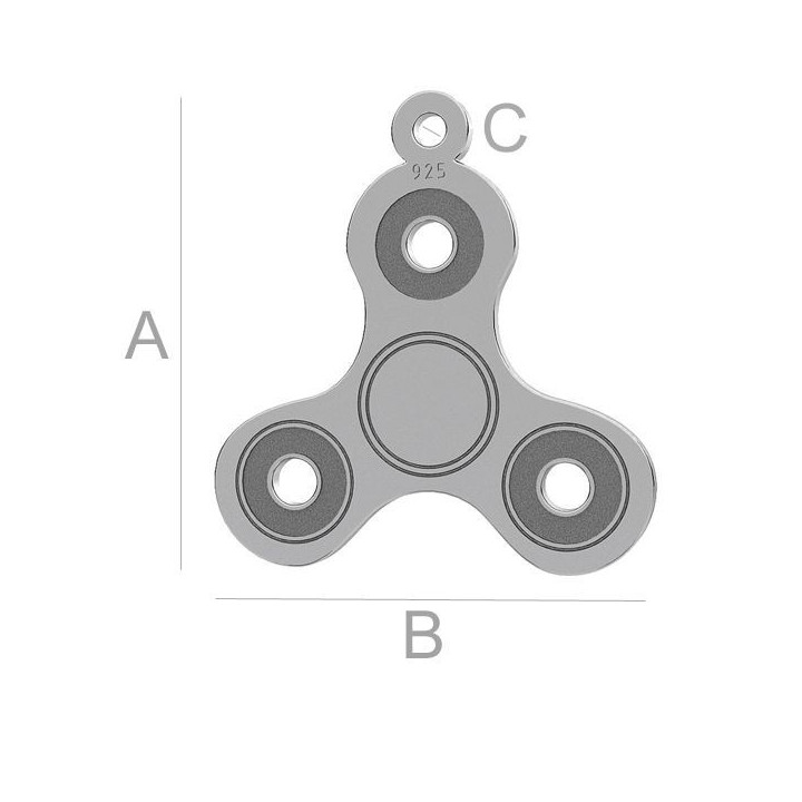G0667-Charm Spinner argint 925 17.40MM-1buc