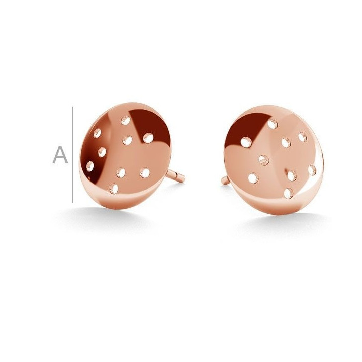 G0464-Baza cercel argint 925 pentru Swarovski 5328 Bicone 9MM-1buc