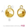 G0955-Baza pandant Argint 925 cu bordura pentru Swarovski Rivoli 1122 SS39 8MM-1buc - bijuterii personalizate din argint | simos