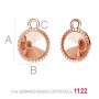 G0955-Baza pandant Argint 925 cu bordura pentru Swarovski Rivoli 1122 SS39 8MM-1buc - bijuterii personalizate din argint | simos