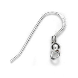 G0233-Tortite cercei tesite cu biluta si arc 16.5mm - bijuterii personalizate din argint | simoshop