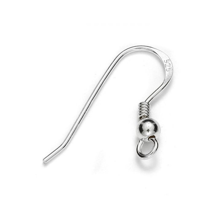 G0233-Tortite cercei tesite cu biluta si arc 16.5mm - bijuterii personalizate din argint | simoshop