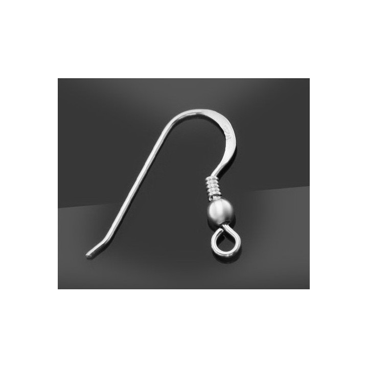 G0233-Tortite cercei tesite cu biluta si arc 16.5mm - bijuterii personalizate din argint | simoshop