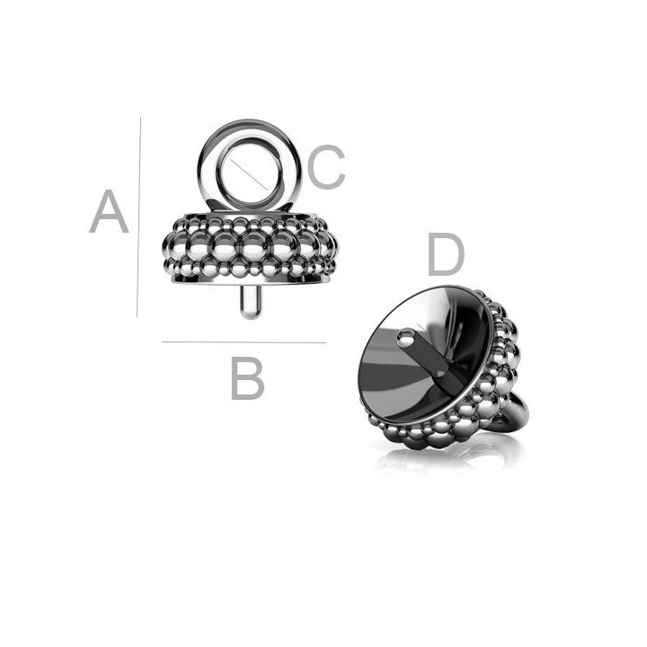 G1917-Agatatoare ghinda pentru Swarovski Pearl 5818-1buc
