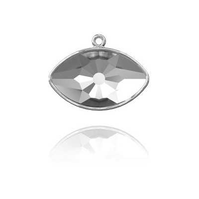 P3625-SWAROVSKI ELEMENTS 4775/C Eye FS Glue In SETTINGS placat cu Rodiu-1buc - bijuterii personalizate din argint | simoshop