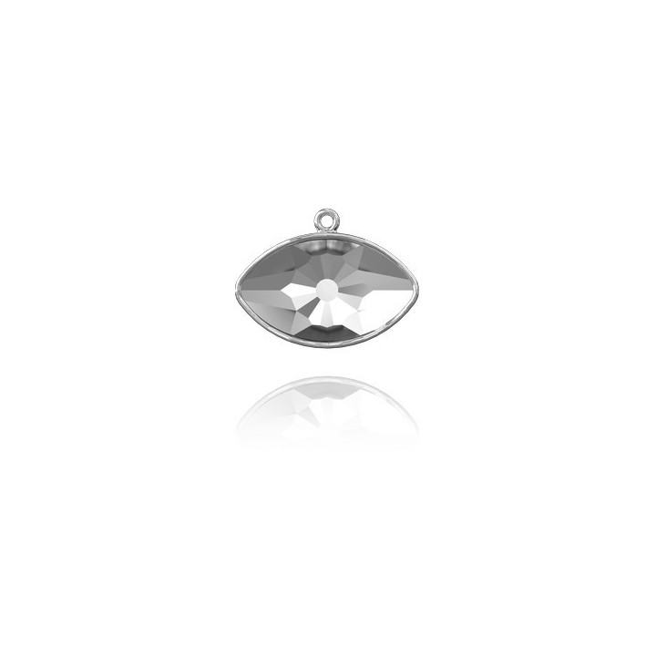 P3625-SWAROVSKI ELEMENTS 4775/C Eye FS Glue In SETTINGS placat cu Rodiu-1buc - bijuterii personalizate din argint | simoshop