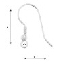 G0235-Tortita argint cu arc pentru cercei 18x10mm Light - bijuterii personalizate din argint | simoshop