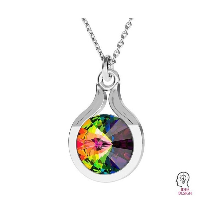 G1936-Baza pandant argint 925 pentru Swarovski Rivoli 1122 8MM-1buc