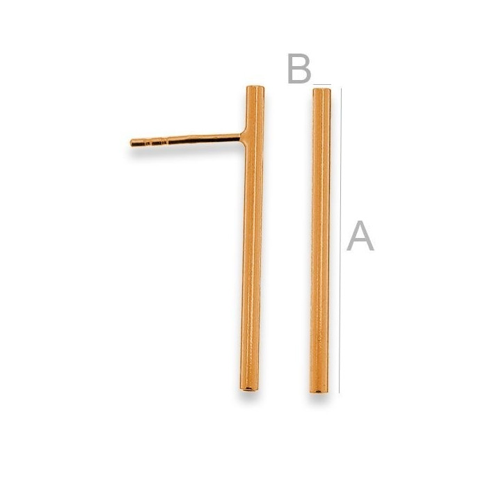 G1945-Tija cercel tub argint 925 30MM-1buc