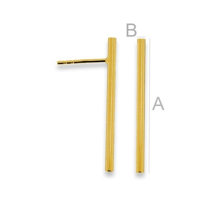 G1945-Tija cercel tub argint 925 30MM-1buc