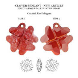 P1544-Swarovski Elements 6764 Red Magma 23mm 1 buc - bijuterii personalizate din argint | simoshop