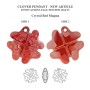 P1544-Swarovski Elements 6764 Red Magma 23mm 1 buc - bijuterii personalizate din argint | simoshop