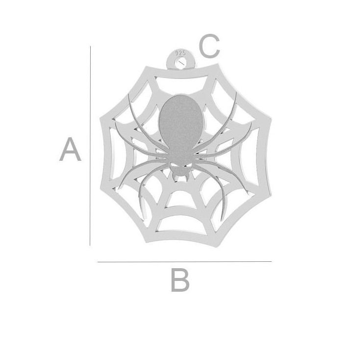 G1994-Charm argint 925 Paianjen 17MM-1buc
