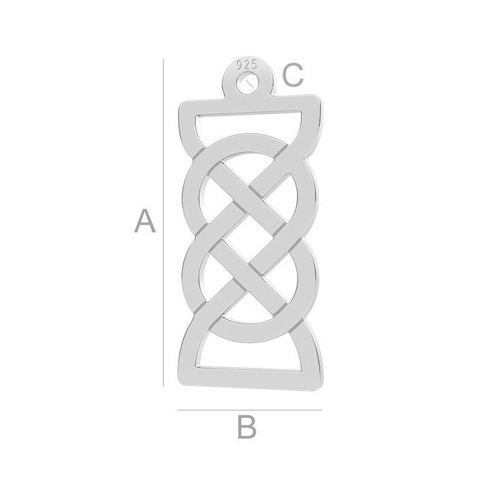 G1998-Charm/ Pandant Argint 925 Nod Celtic 17.70MM