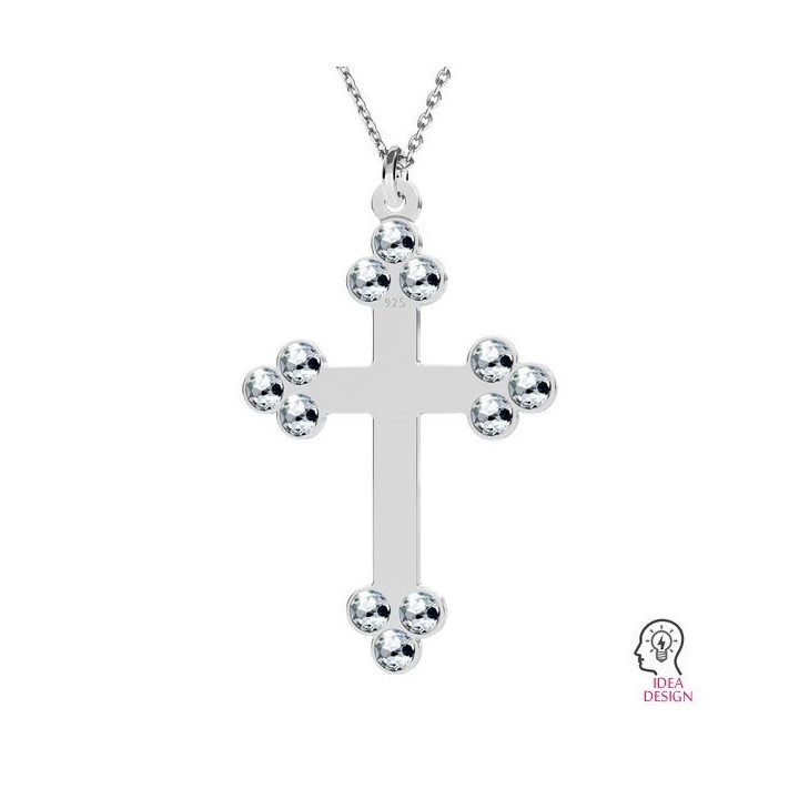 G2004-Charm Cruciulita 28MM argint 925 cu loc pentru 12 cristale 2058 ss7