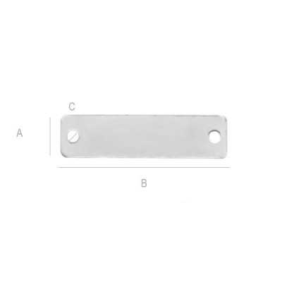 G2005-N-Link argint 925 19x5mm grosime 0.50mm gaura 1.3mm-1 buc - bijuterii personalizate din argint | simoshop