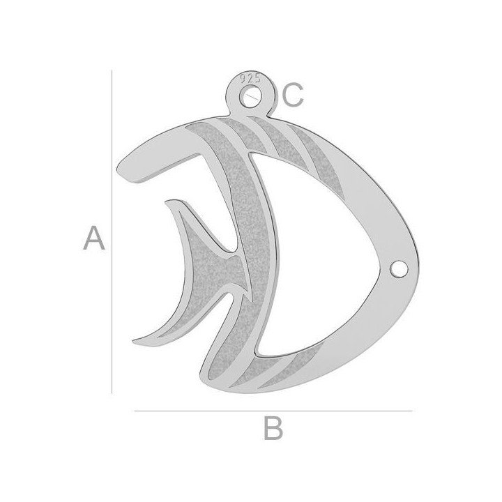 P2009-Charm/Pandant peste Scalar argint 925 17.60MM