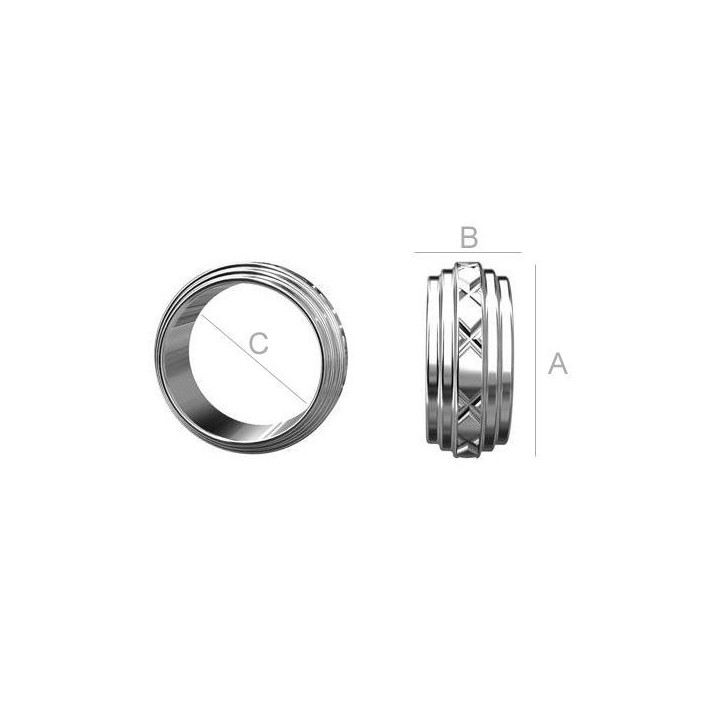 G0708-Distantier argint 925 cu model 9.10MM