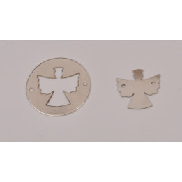 E0148-N-Banut 16.5mm decupat in forma de ingeras + link ingeras 10mm - bijuterii personalizate din argint | simoshop