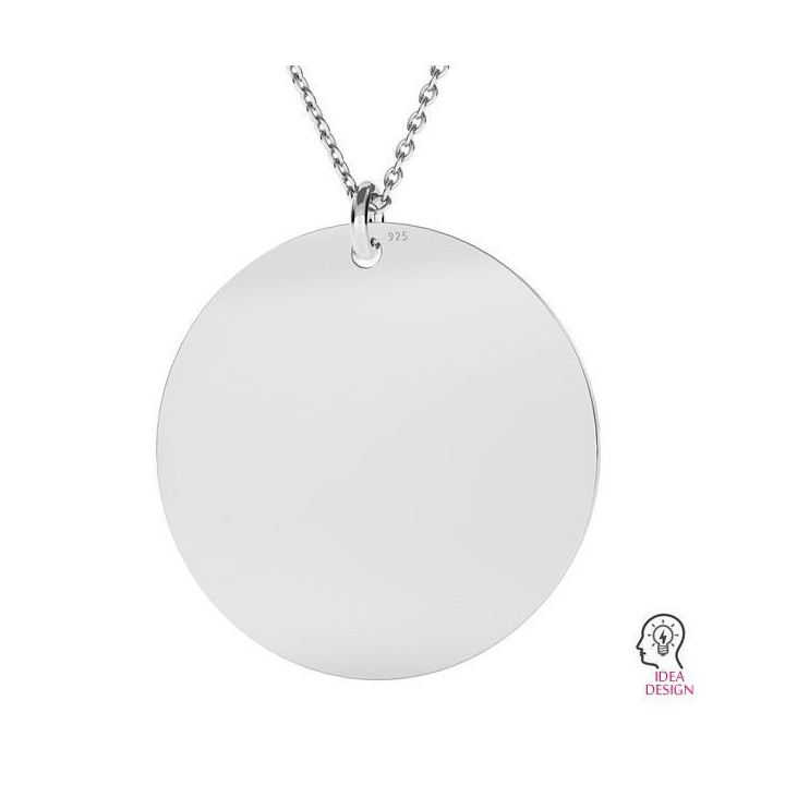 G1647-Charm banut argint 925 23MM 0.50MM grosime cu o gaura-1buc