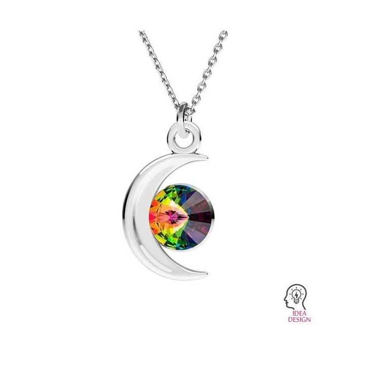 G0103-Baza pandant Luna pentru Swarovski Rivoli 1122 6mm