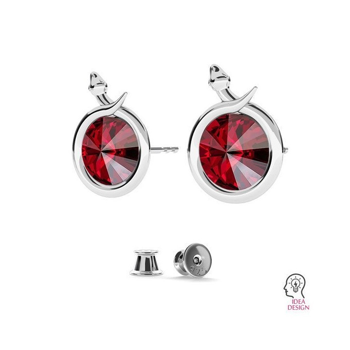 G0114-Tija cercel Sarpe pentru Swarovski Rivoli 1122 6MM-1buc