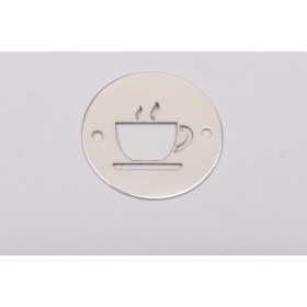 Bănuț argint 925 ceașcă de cafea, decupaj laser 16.5mm