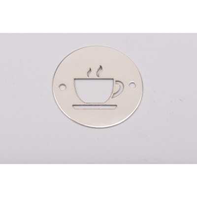 Bănuț argint 925 ceașcă de cafea, decupaj laser 16.5mm