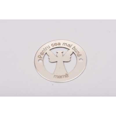 Bănuț argint 925 „Pentru cea mai bună mamă” 16.5 mm
