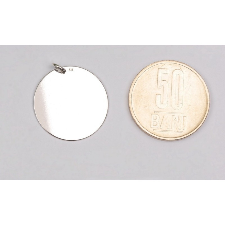 G0539-Charm banut argint cu o gaura si za 22mm