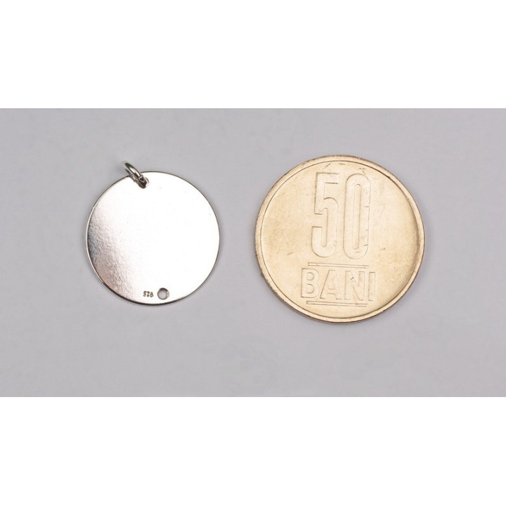 G0826-Charm banut argint 925 19mm cu 2 gauri si o za