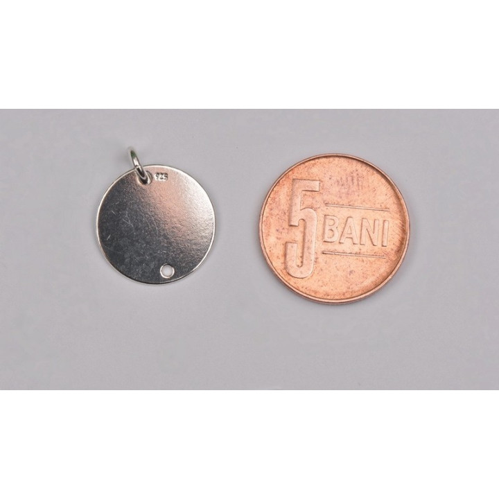 G0909-Link banut din argint 14.5mm grosime 0.5mm fara za