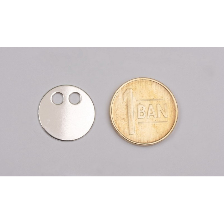 G1569-Charm cerc din argint cu 2 gauri 14mm