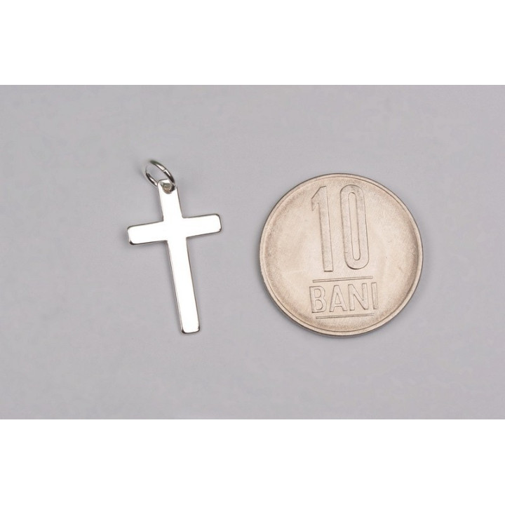 Charm Cruce din Argint 925 Lucios 19.5x12 mm pentru Pandantive si Bijuterii Handmade G0161
