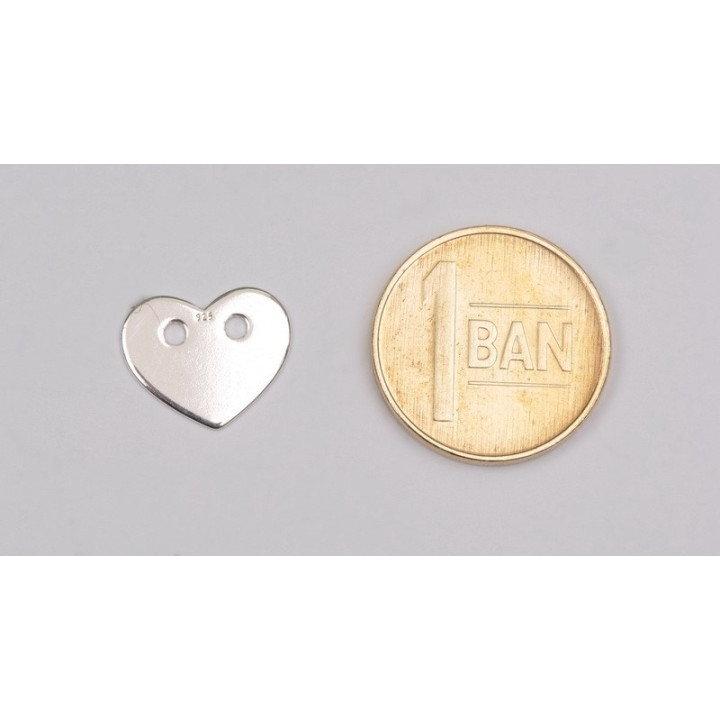 G0783-Link argint 925 inimioara 10x12mm grosime 0.50mm